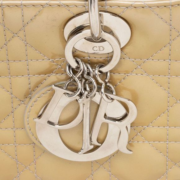 Dior Patent Leather Lady Dior Medium Tote - Picture 9 of 15